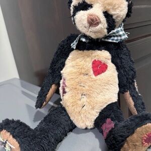 GANZ Collectibles Black and Tan Teddy Bear